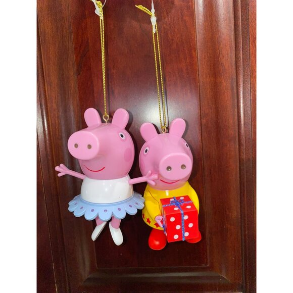 Peppa Pig & George Christmas Ornaments Set - Adorable Hanging Decor For Kids - Picture 1 of 8